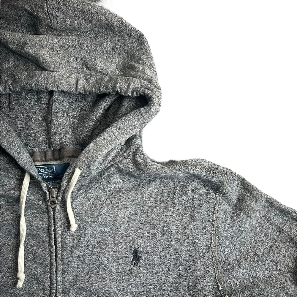 Polo Ralph Lauren Men’s Gray Full Zip Hoodie Sweatshirt Size‎ Large